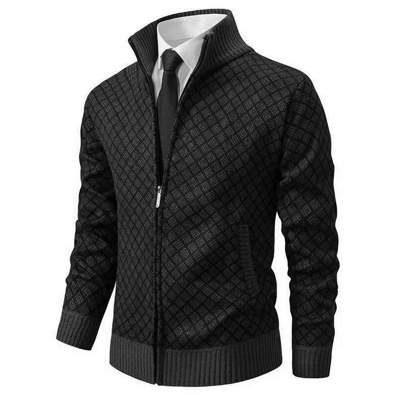 Heren Vest Warm Gebreid met Rits Comfortabel
