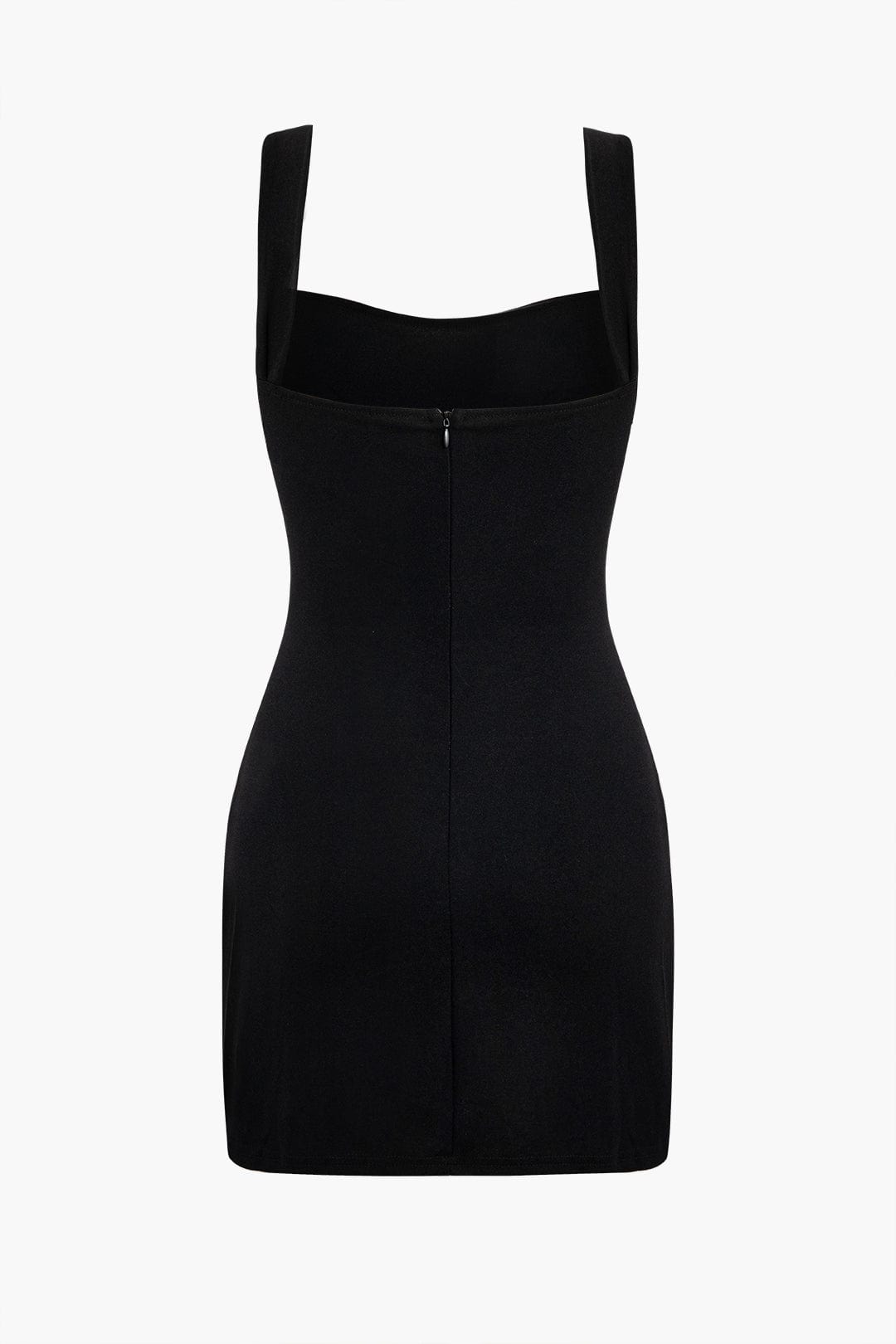 Korte Avondjurk Zwarte Elegante Minidress met Gouden Ceintuur