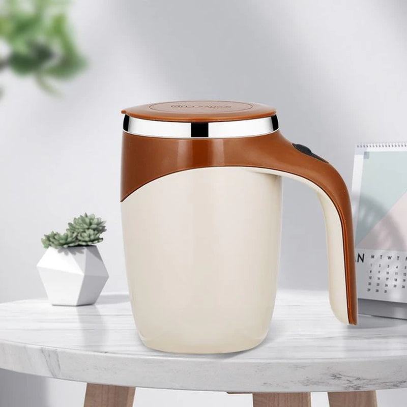Zelfroerende Reisbeker 380ml met USB Oplaadbare Mixer – Automatische Koffie & Eiwit Shakerbeker voor Onderweg