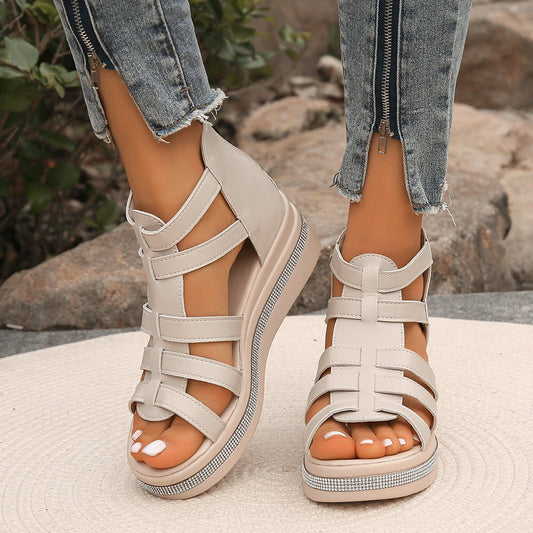 Dames Sandalen Hoge Hak Met Strass Steentjes - StudioMarella