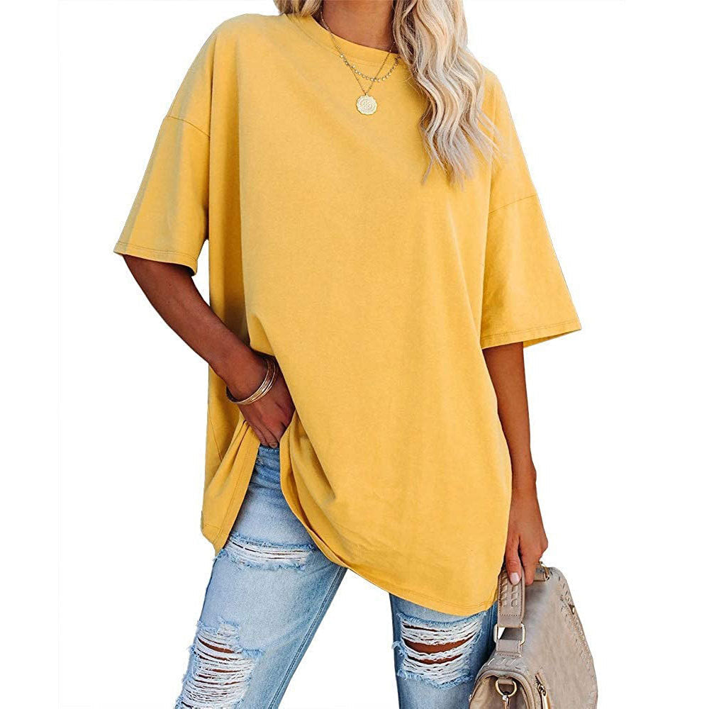 Dames Top Korte Mouwen Zomerse Losse Fit Casual