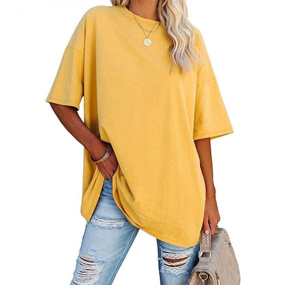 Dames Top Korte Mouwen Zomerse Losse Fit Casual