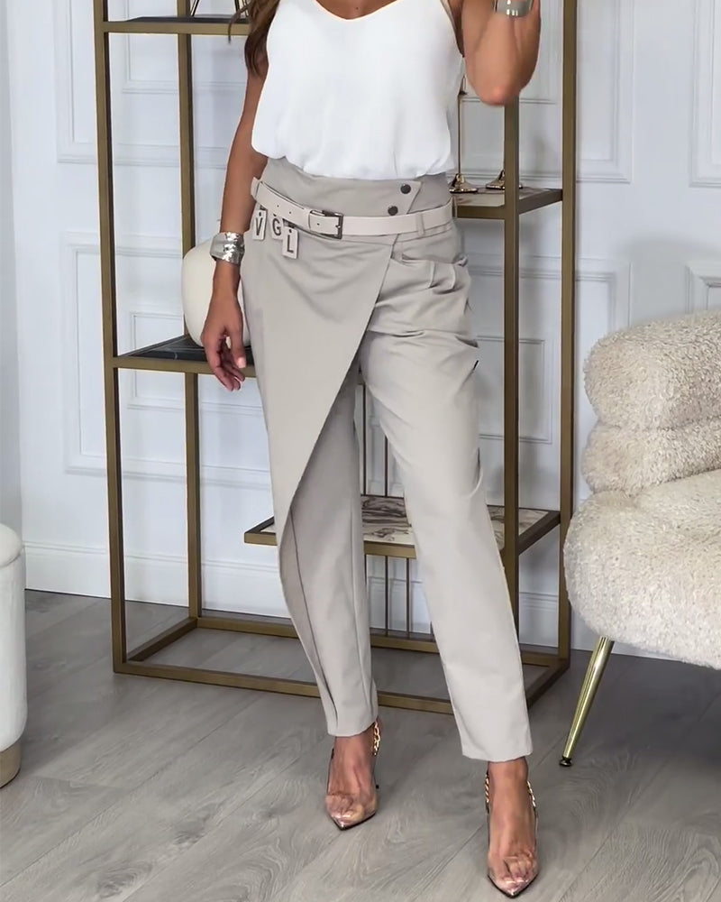 Dames Broek Hoge Taille Slim Fit Elegante Stijl - StudioMarella