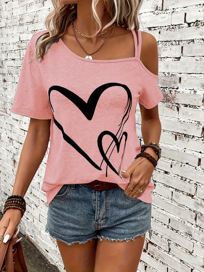 Één Schouder T-Shirt voor Vrouw Zomerse Stijl - StudioMarella