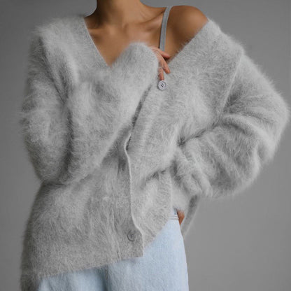 Dames Vest Zacht Gebreid V-hals Model