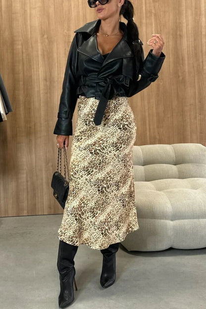 Dierenprint Rok Hoge Taille Slank Model
