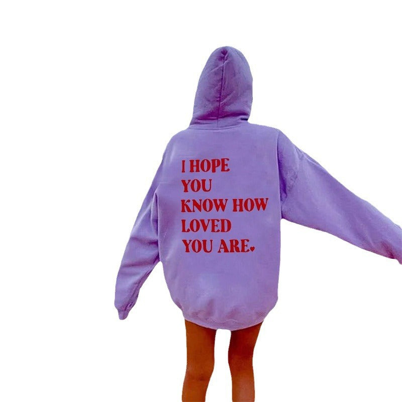 Dames Hoodie Zwart met Self Love Print Trendy Design