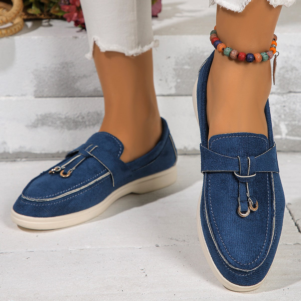 Dames Instappers Luxe Leer Comfortabele Schoenen