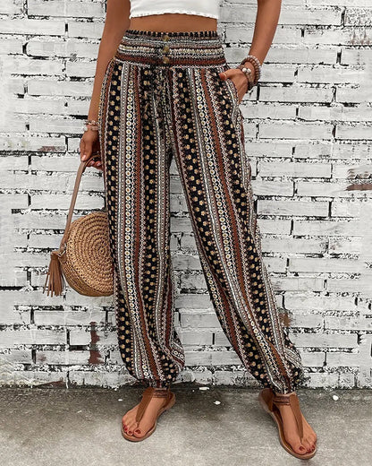 Vrouwelijke Casual Broek Met Leuke Print
