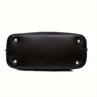 Leren Handtas voor Dames Twee-Kleurig Stijlvol Design