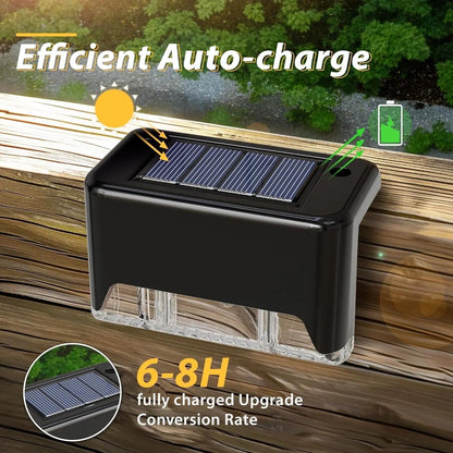 Solarlampen Buiten Set 4 Stuks ABS IP65 Warm Wit Bewegingssensor Terras Oprit Tuin Automatisch Zonne-energie Kabellos Wandlamp Buitenlamp