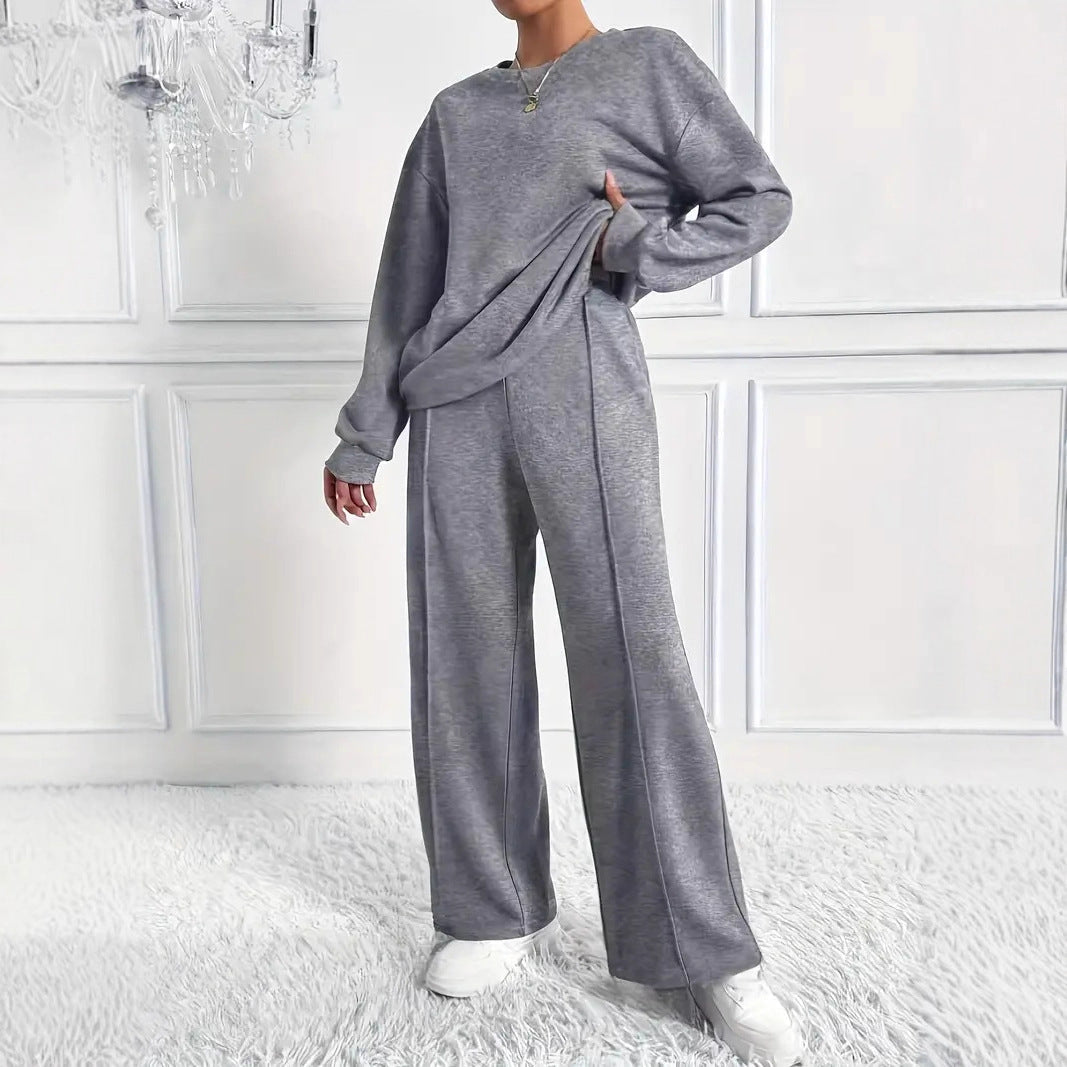 Dames Oversized Set Broek en Crewneck Koreaanse Stijl