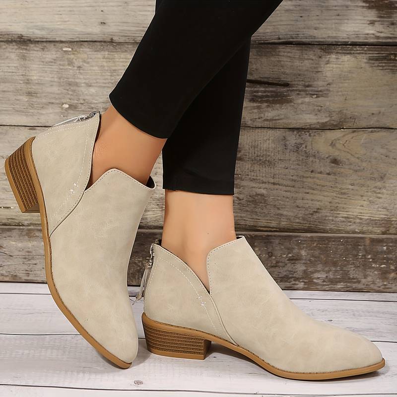 Dames Enkellaarsjes Hak Elegant Stijl