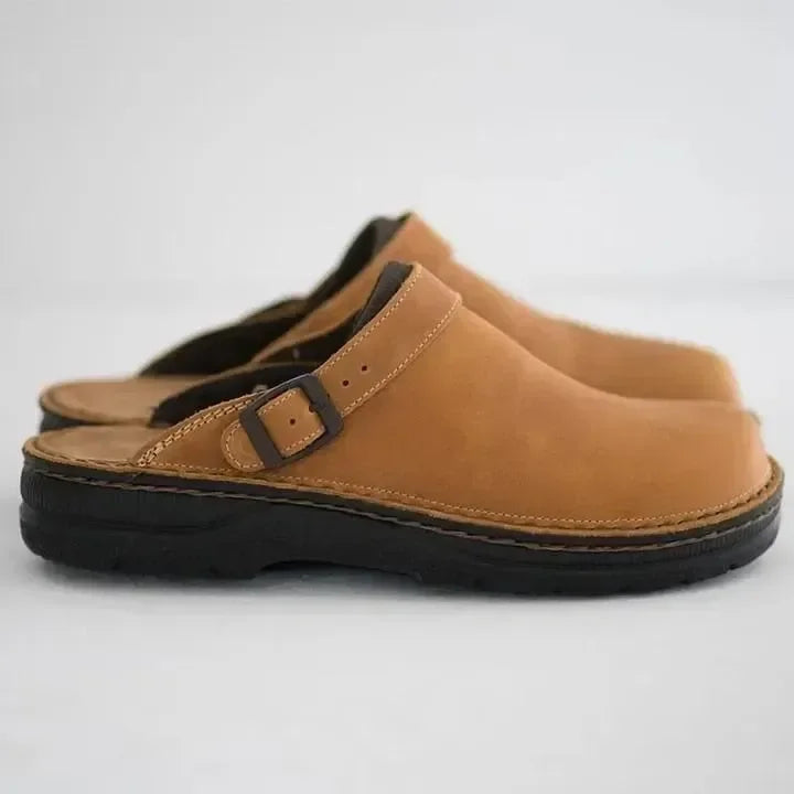 Comfortabele Houten Clogs voor Heren – Casual Schoeisel met Stevige Zool