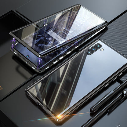 Magnetische Dubbelzijdige Telefoonhoes Gehard Glas voor Galaxy Modellen