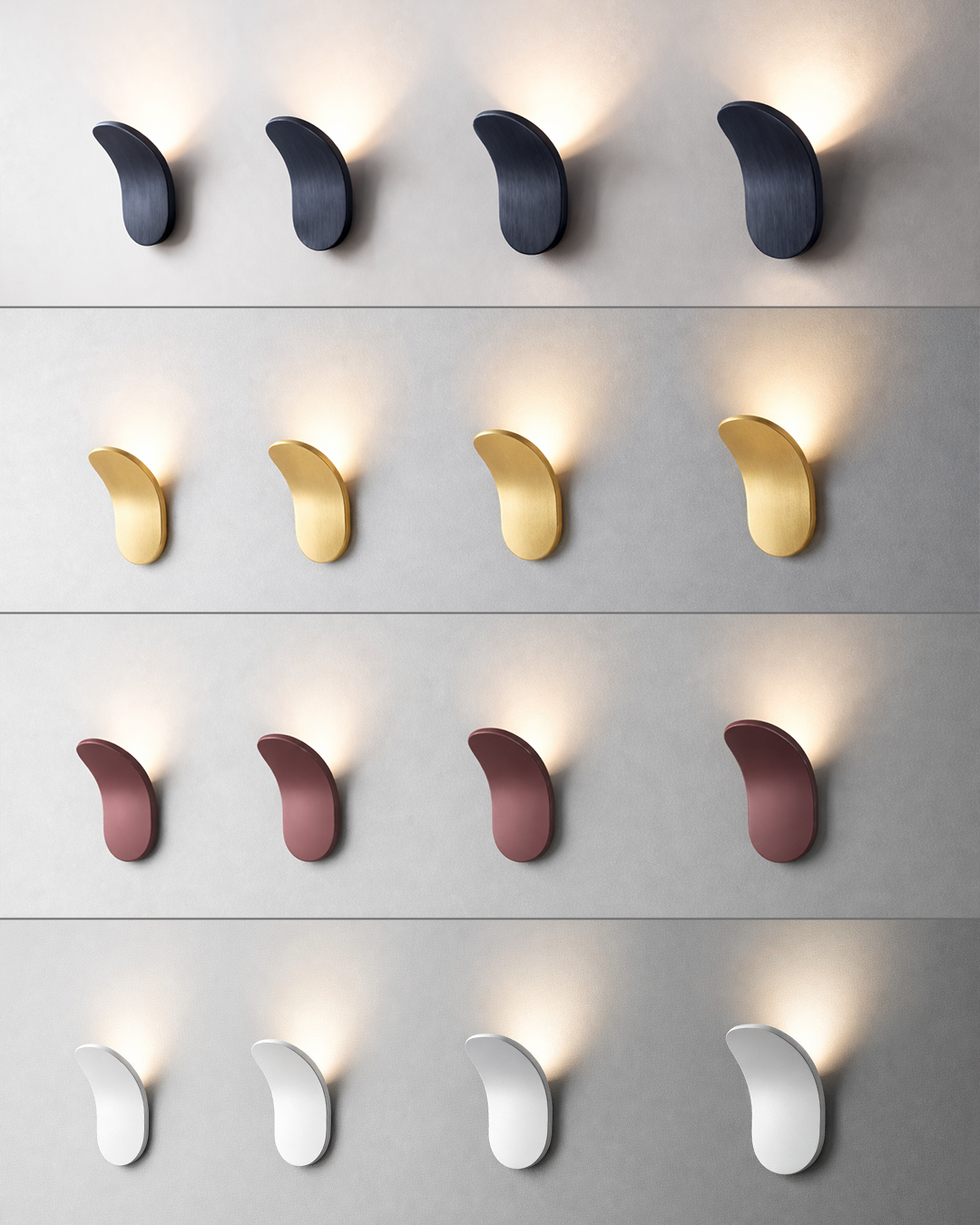 Gebogen Wandlamp Modern Minimalistisch Design Geborstelde Afwerking Diffuus Licht Decoratieve Wandverlichting voor Gang Slaapkamer Woonkamer