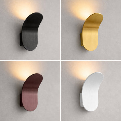 Gebogen Wandlamp Modern Minimalistisch Design Geborstelde Afwerking Diffuus Licht Decoratieve Wandverlichting voor Gang Slaapkamer Woonkamer