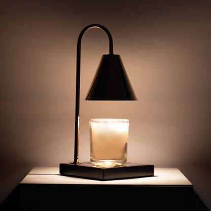 Luxe Kaarsverwarmer Lamp Met Tijdloze Marmeren Afwerking En Vlamloze Warmte