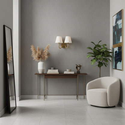 Wandlamp met Geplisseerde Stoffen Kap – Klassieke Verlichting voor Slaapkamer en Woonkamer
