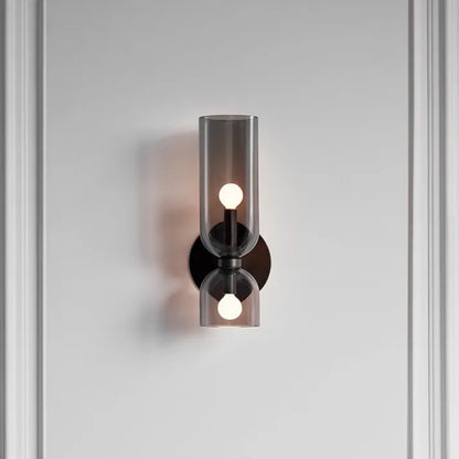 Wandlamp Dubbel Glas IJzer Moderne Wandverlichting Gang Slaapkamer Woonkamer E12