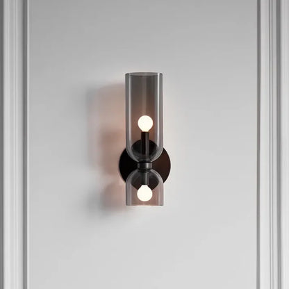 Wandlamp Glas Goud Dubbele Kap 35cm E14 Hal Woonkamer Slaapkamer Modern Stijlvol