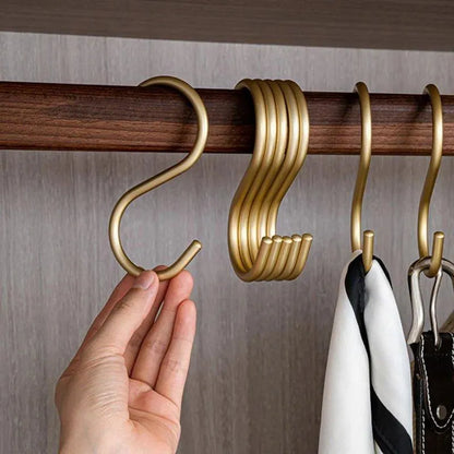 Metalen S-Vormige Kledinghangers - Set van 5 Luxe Haakhouders in Goud of Zilver voor Optimale Kledingkastorganisatie