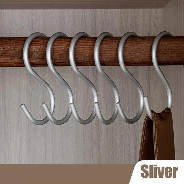 Metalen S-Vormige Kledinghangers - Set van 5 Luxe Haakhouders in Goud of Zilver voor Optimale Kledingkastorganisatie