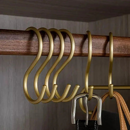 Metalen S-Vormige Kledinghangers - Set van 5 Luxe Haakhouders in Goud of Zilver voor Optimale Kledingkastorganisatie