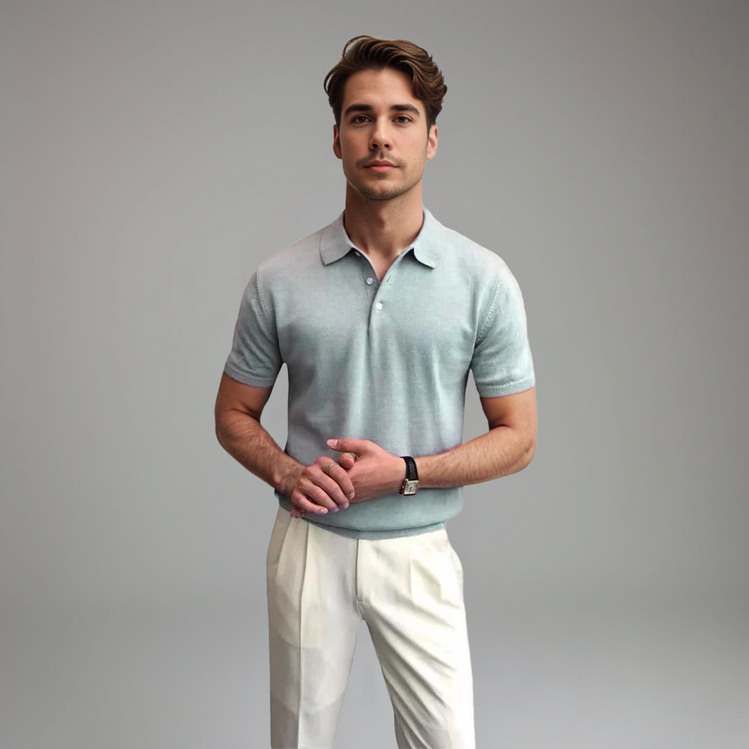 Heren Polo Shirt Klassieke Witte Stijl Bernardo