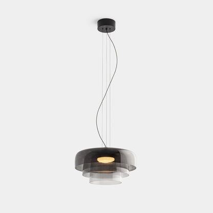 Hanglamp Glas Nordisch Design Gelaagd 1 2 3 Niveaus Oranje Groen Grijs Eetkamer Keuken Woonkamer Pendellamp Warm Licht LED Verstelbaar