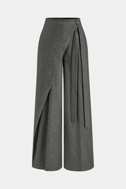 Dames Pantalon Asymmetrisch Met Strik Detail Stijlvol