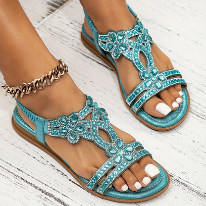 Elegante Sandalen met Bloemen- en Kralendetail → Sandalen met Bloemen en Kralen Elegant Zomer