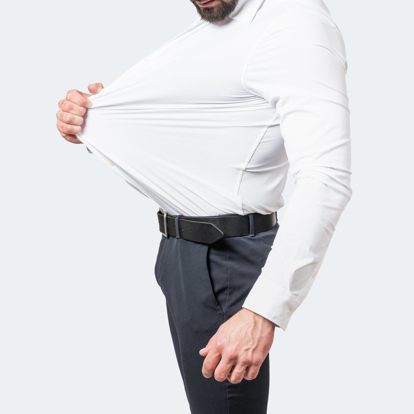 Heren Overhemd Wit Stretch Streekvrij Formal
