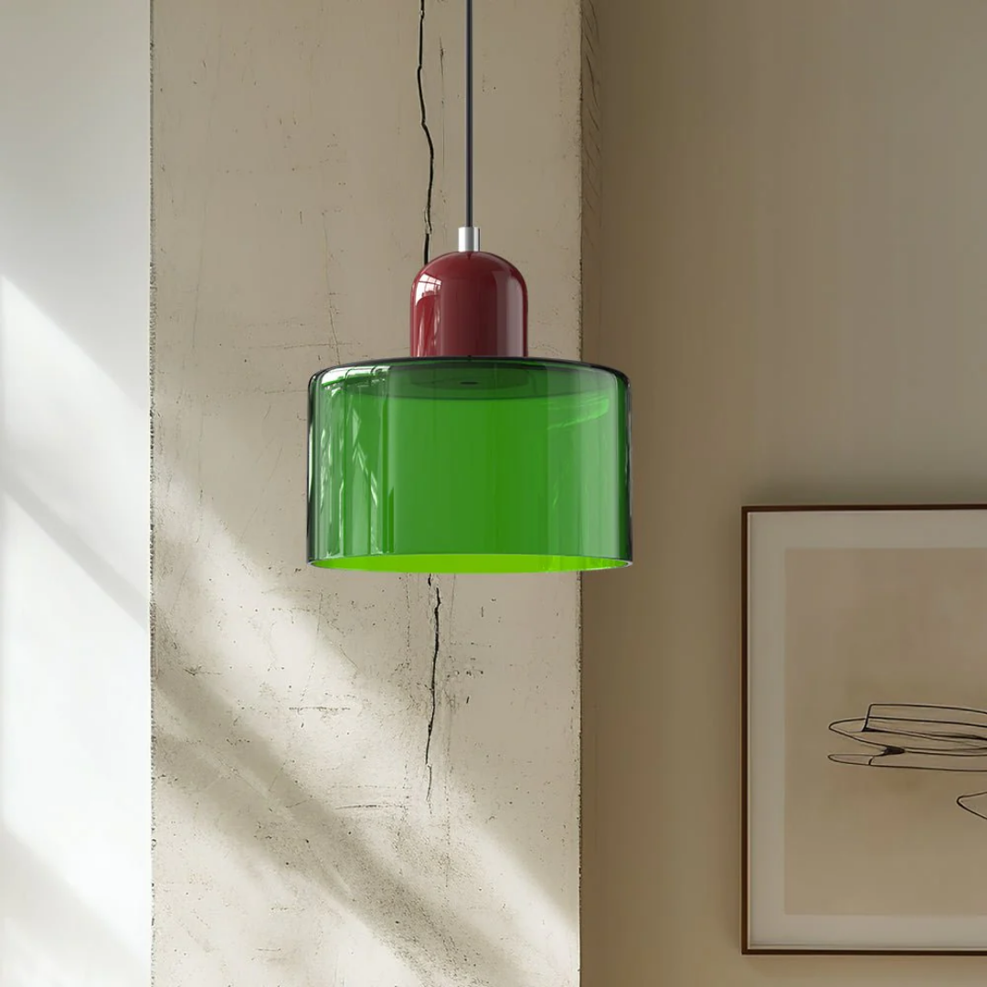 Sansoti | Lismeno Retro Hanglamp – Glazen Hanglamp met Warm Licht voor Eettafel, Keuken & Woonkamer