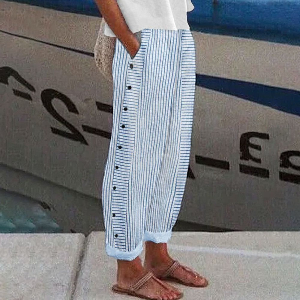 Design Pantalon Streepjes Luxe Stof