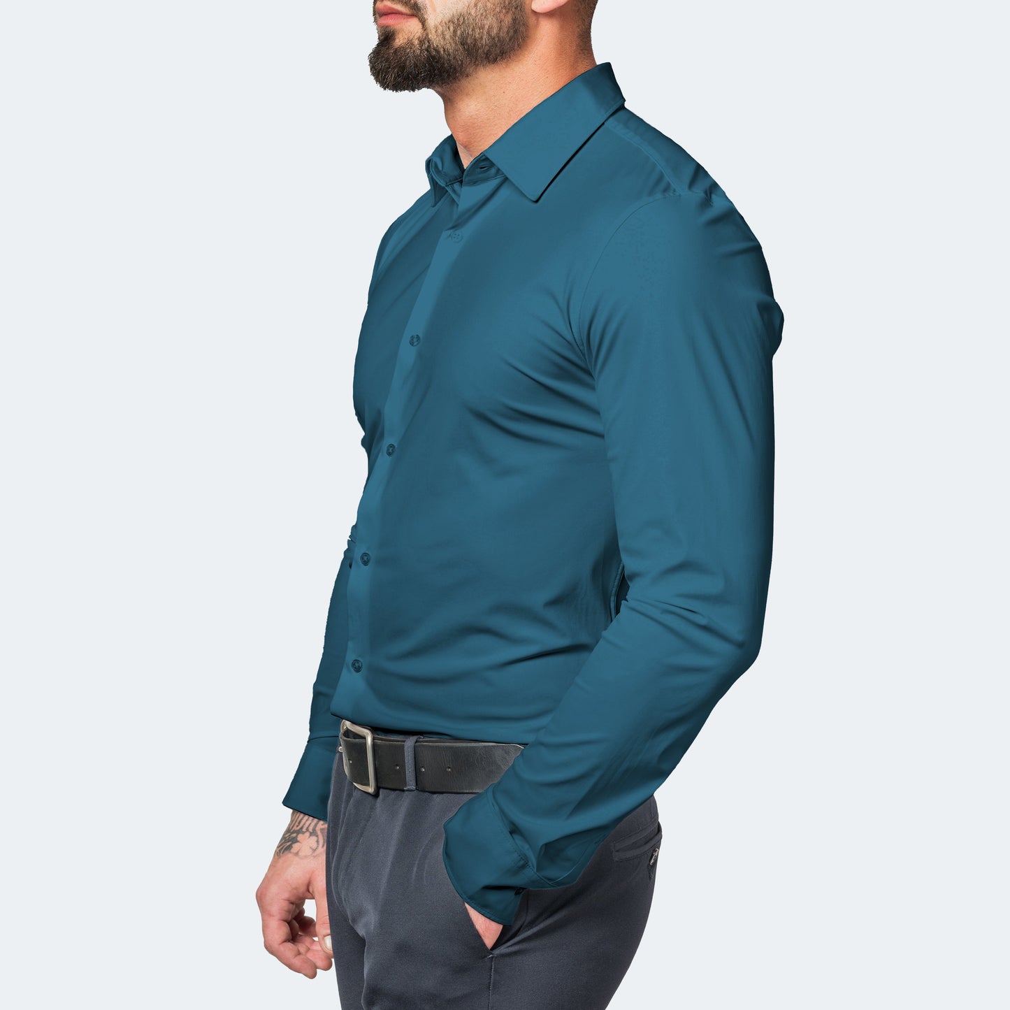 Heren Overhemd Wit Stretch Streekvrij Formal