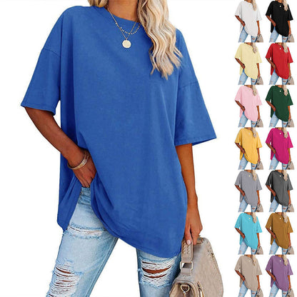 Dames Top Korte Mouwen Zomerse Losse Fit Casual