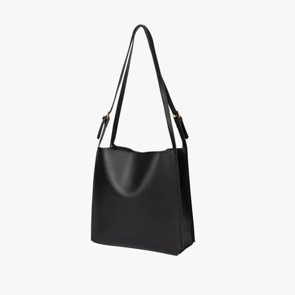 Leren Schoudertas Boxy Model met Dunne Schouderband