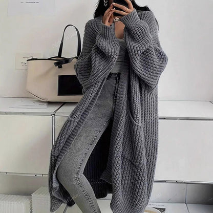 Dames Vest Lange Gebreide Stijlvol Trendy