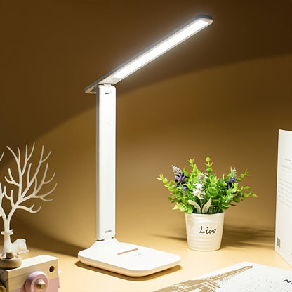 LED-bureaulamp dimbaar met USB-aansluiting en instelbare lichtsterkte voor optimale werkverlichting