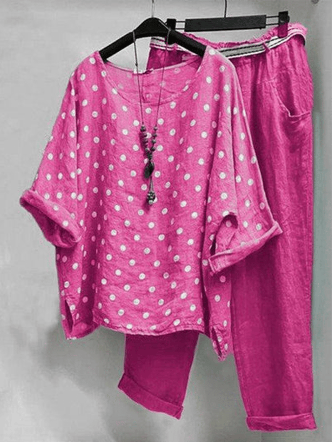 Dames Thessa Set Stippen Print Mode Collectie