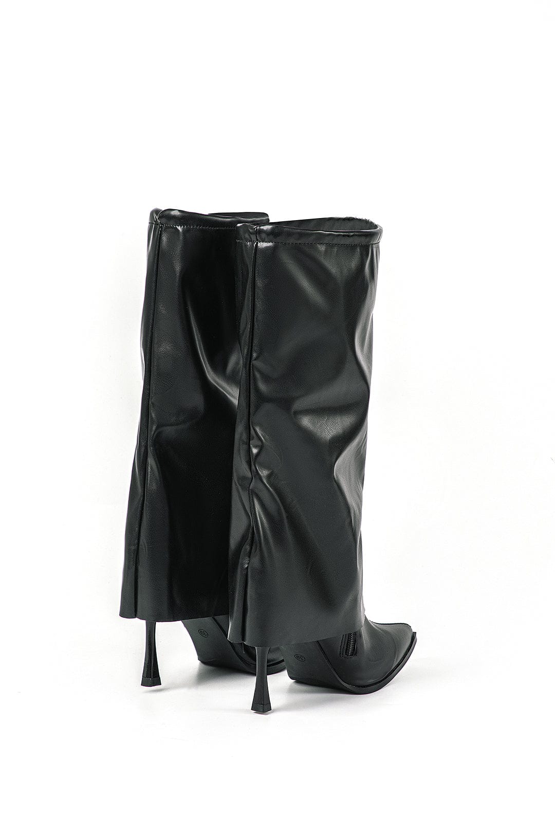 Zwarte Oversized Laarzen Stijlvolle Designer Look
