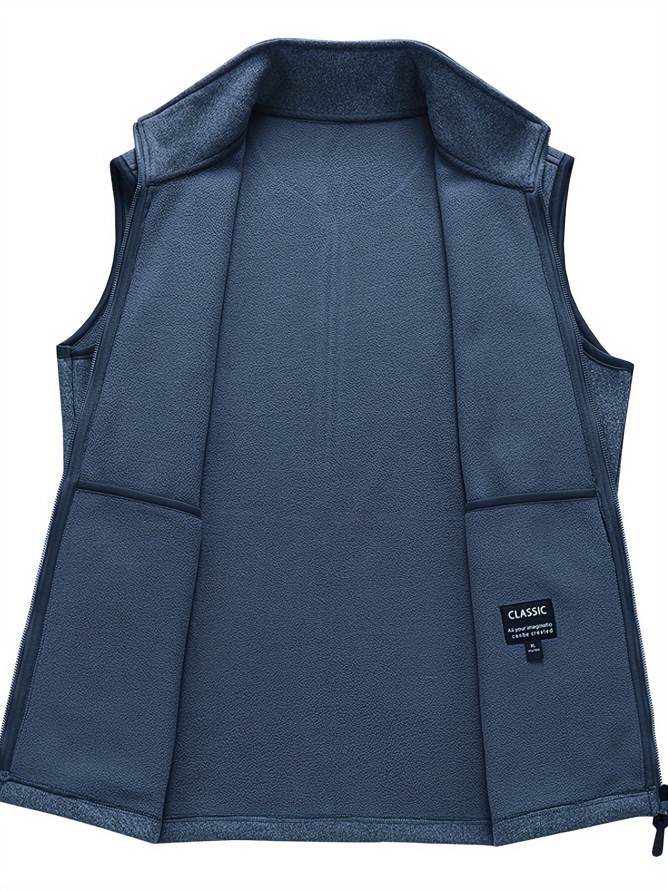 Lichte Pile Gilet met Opstaande Kraag