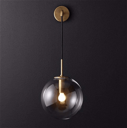 Glazen Wandlamp met Metalen Armatuur – Moderne Wandverlichting voor Hal, Slaapkamer en Woonkamer