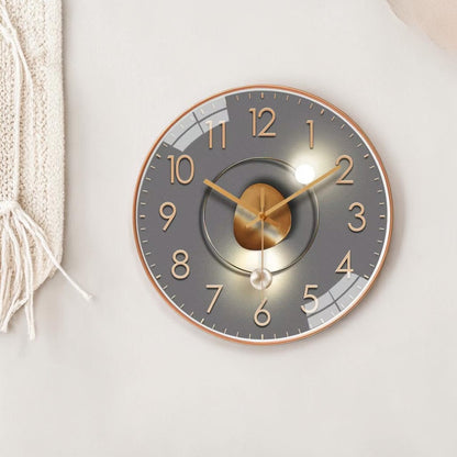 Wandklok Stil Quartz 20cm Kunststof Glas Metalen Wijzers Analoog Slaapkamer Woonkamer Kantoor Werkkamer Geen Tik-Tak Geluid AA Batterij