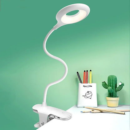 Leeslamp Clip LED Dimbaar USB Oplaadbaar Flexibel Zwanenhals Bed Bureau Reizen
