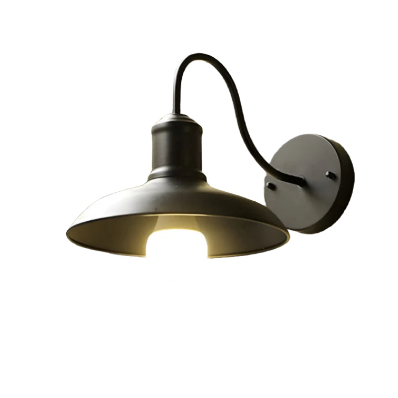 Buitenlamp Gooseneck Industrieel IP65 Waterdicht Brons LED Ø24 Ø29 Veranda