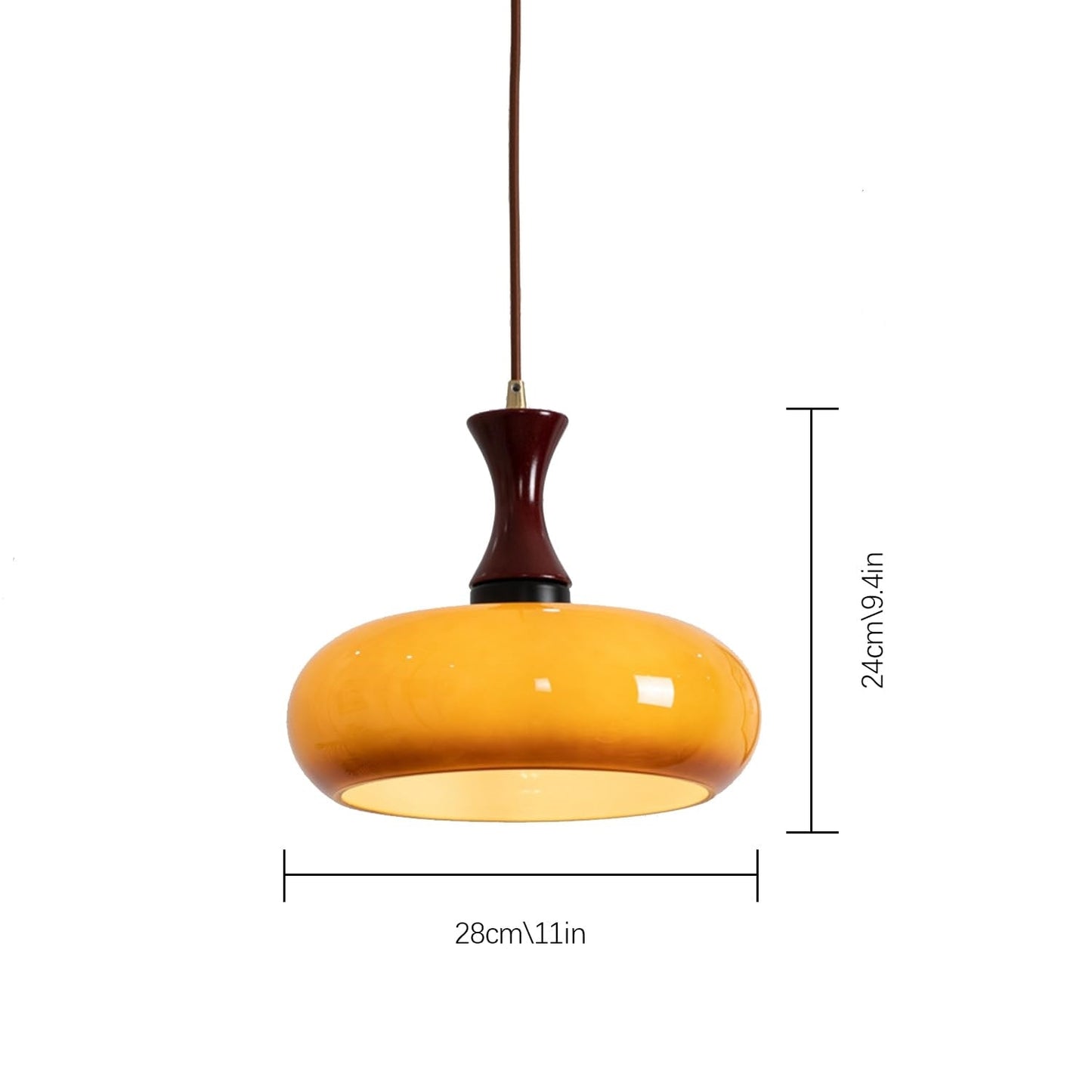 Hanglamp Glas Hout E27/E26 Woonkamer Eetkamer Slaapkamer Retro Vintage Verlichting