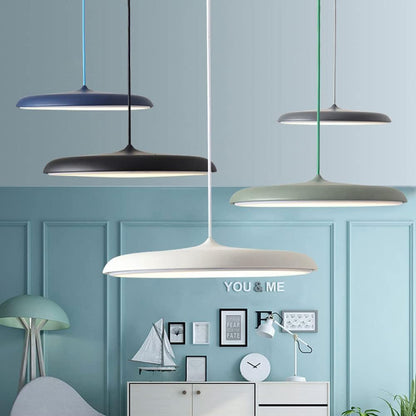 Moderne LED Hanglamp met Minimalistische Lijnen – Dimbare Eetkamerlamp in Meerdere Kleuren voor Scandinavisch Interieur