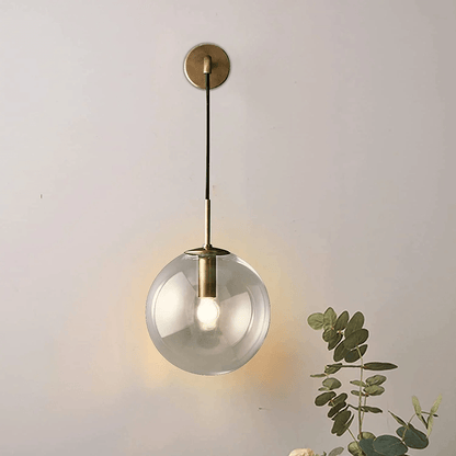 Glazen Wandlamp met Metalen Armatuur – Moderne Wandverlichting voor Hal, Slaapkamer en Woonkamer